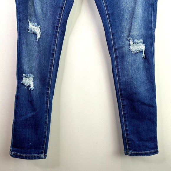 Maternity dark wash distressed jeans size small - Picture 3 of 9